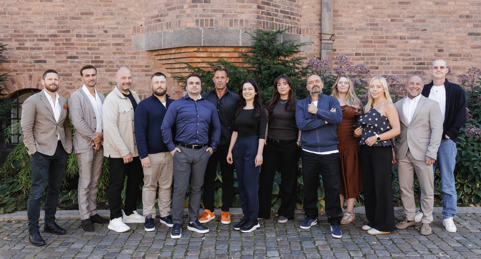 The Brightvision team outside the Stockholm office